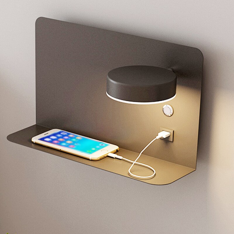 Sylvaris – Lampka nocna LED ze stojakiem i ładowarką USB