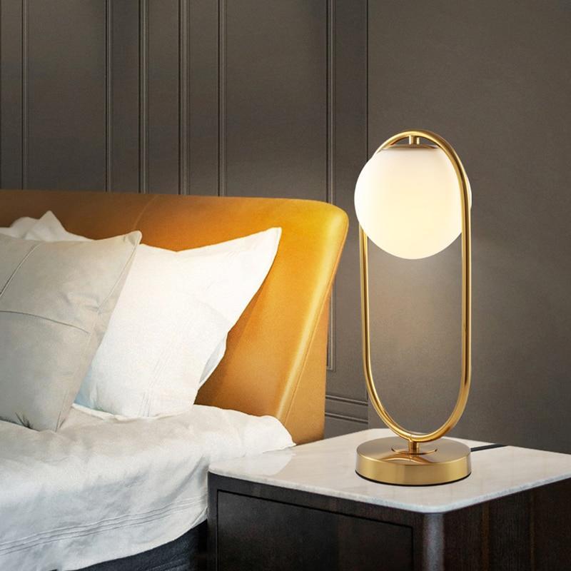 Florentisra - Nowoczesna szklana lampa stołowa w kształcie kuli