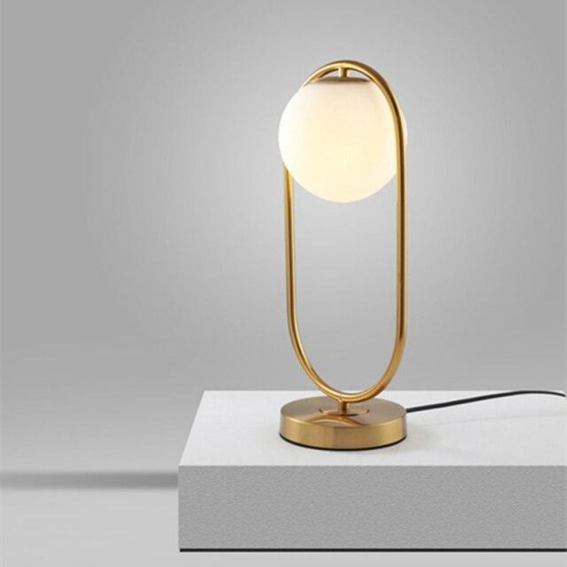 Florentisra - Nowoczesna szklana lampa stołowa w kształcie kuli